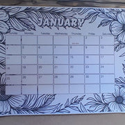 2027 Self-Colouring Desk Calendar