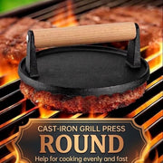 Cast-Iron Round Grill Press
