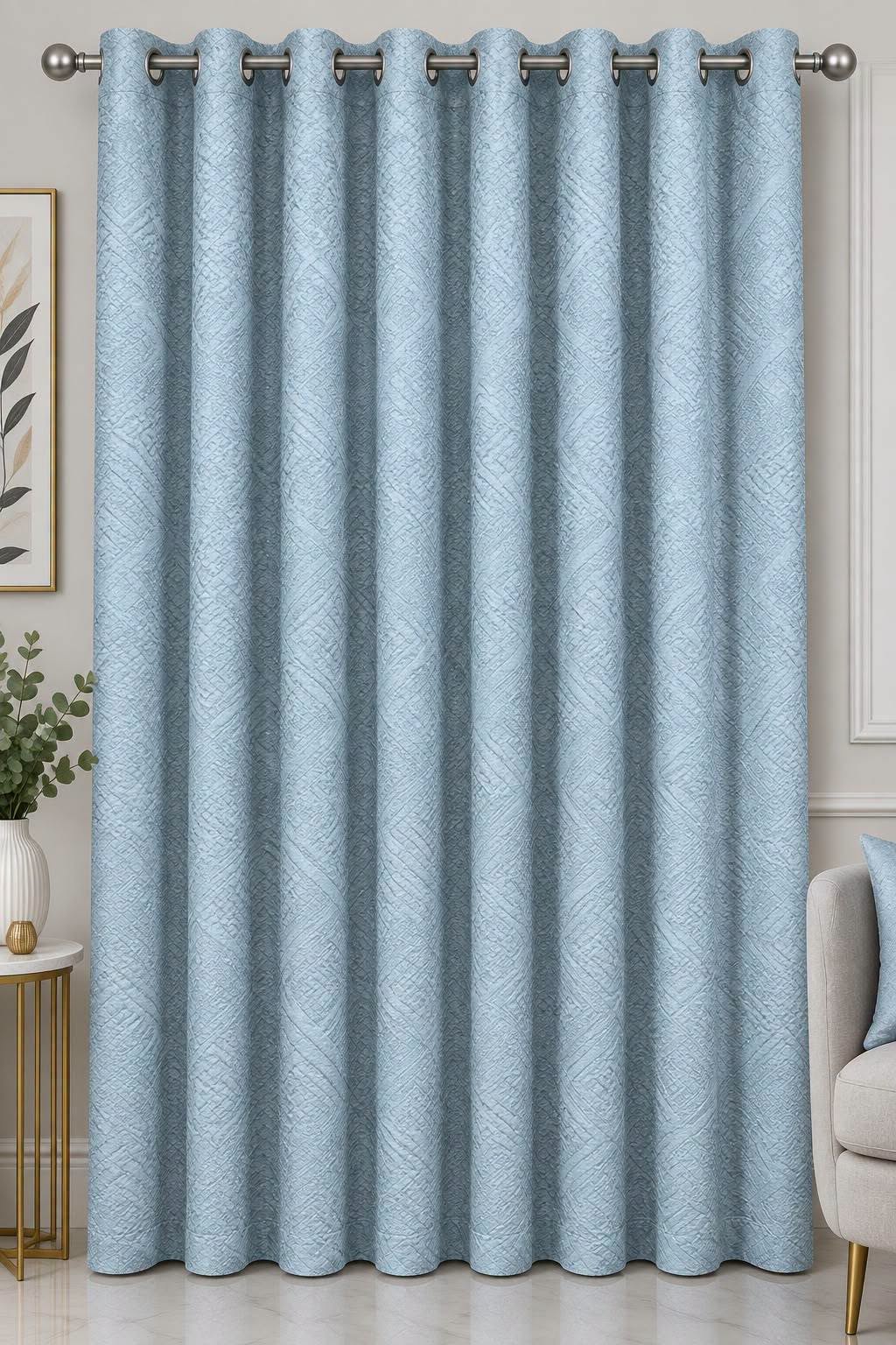 Luxury Textured Velvet Ringlet Curtain