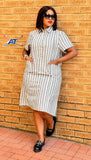 Ladies’ AT Horizontal Lined Dress