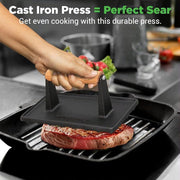Cast-Iron Rectangular Grill Press