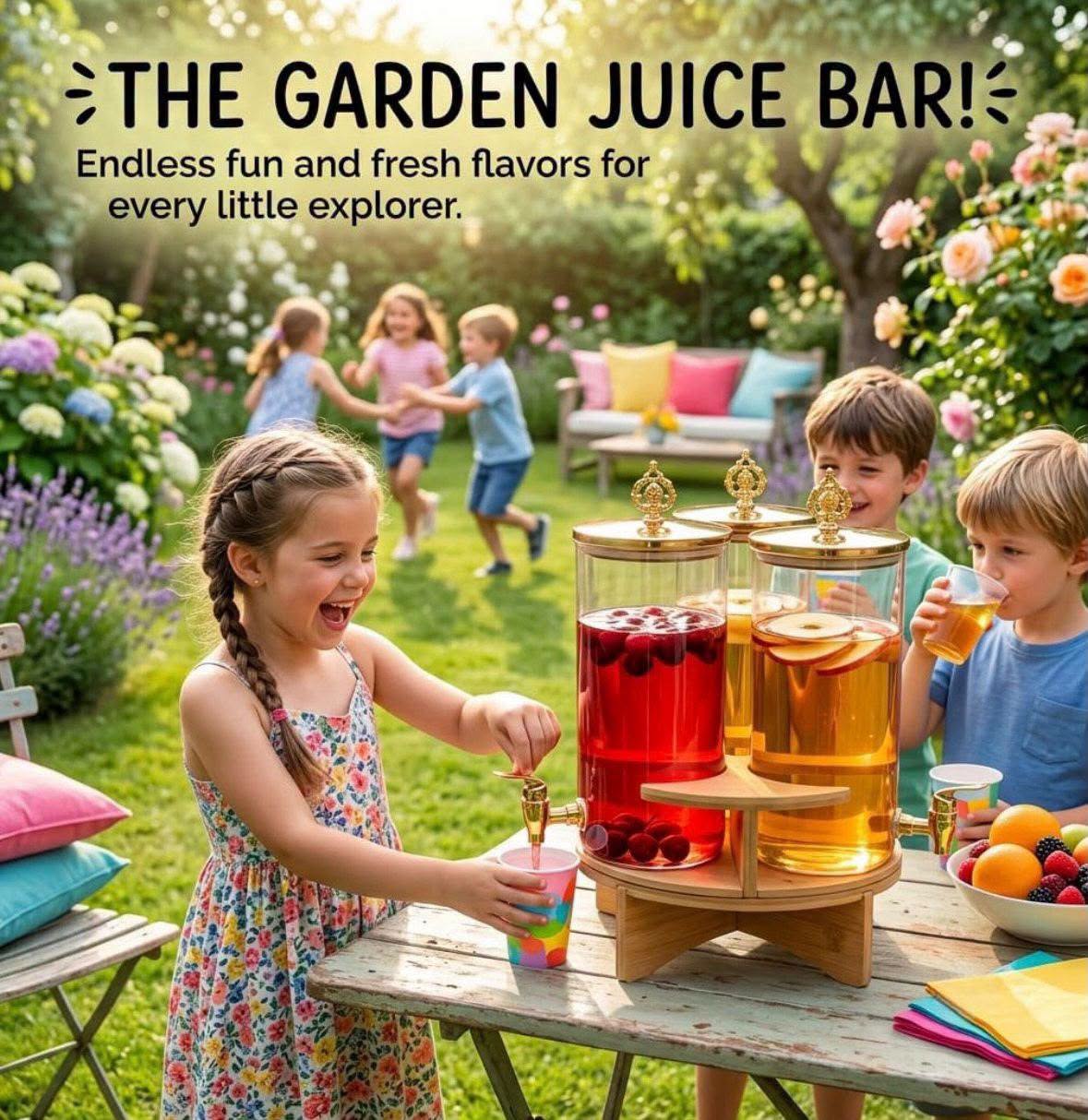 Rotatable 3-Tank Juice Dispenser
