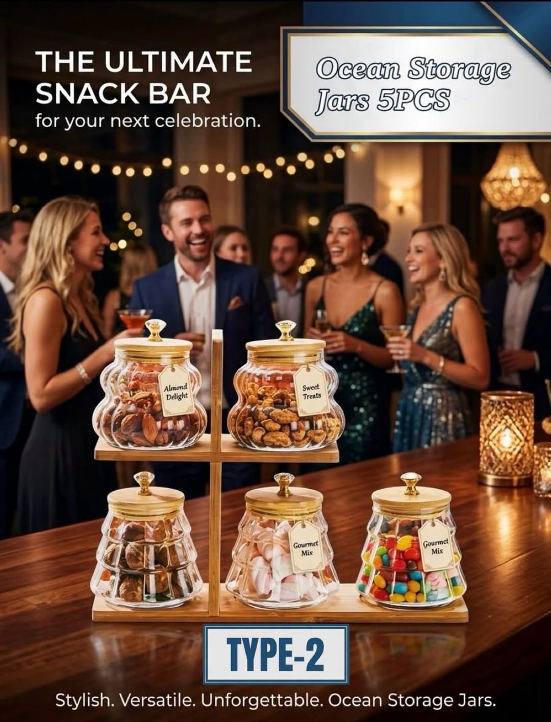 Ocean Storage Jars - 5pc Set