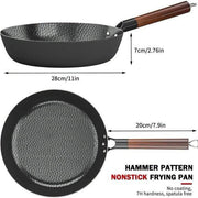 28cm Hammer Pattern Deep Frying Pan