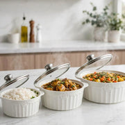 Ceramic Casserole Set - 3 Piece