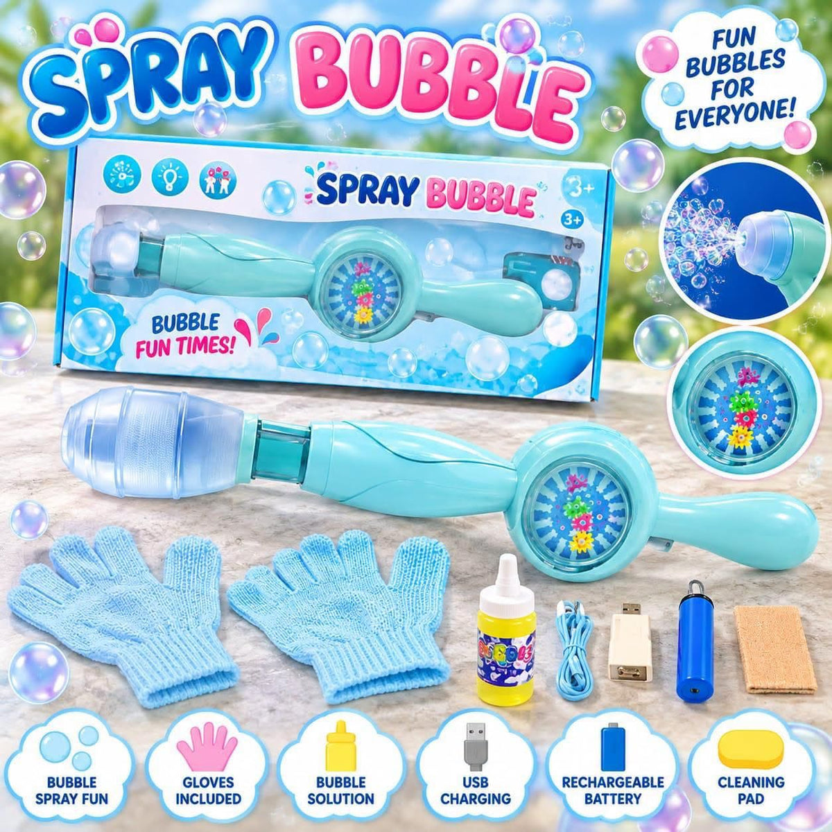 Spray Bubble Toy Machine