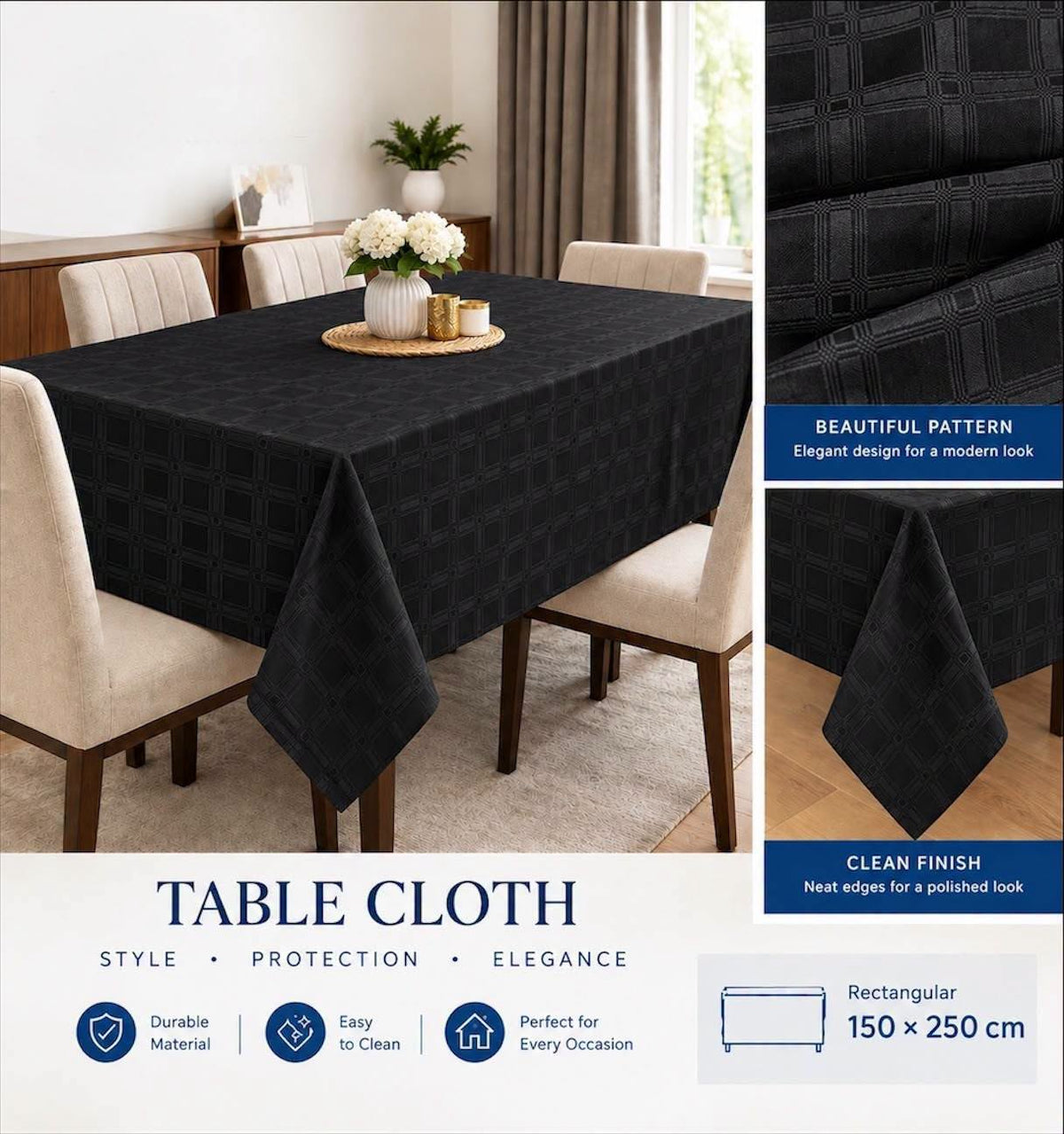 Geometric Table Cloth - 150cm x 250cm
