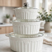 Ceramic Casserole Set - 3 Piece