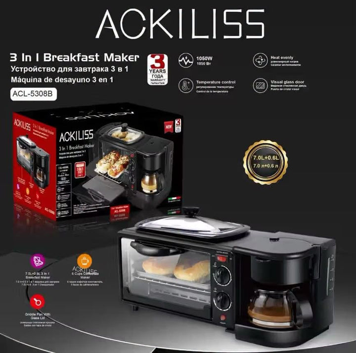 Ackiliss 3-in-1 Breakfast Maker