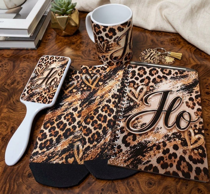 Personalised Leopard Print Gift Combo