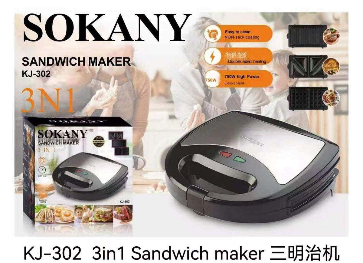 3-in-1 Sandwich Maker