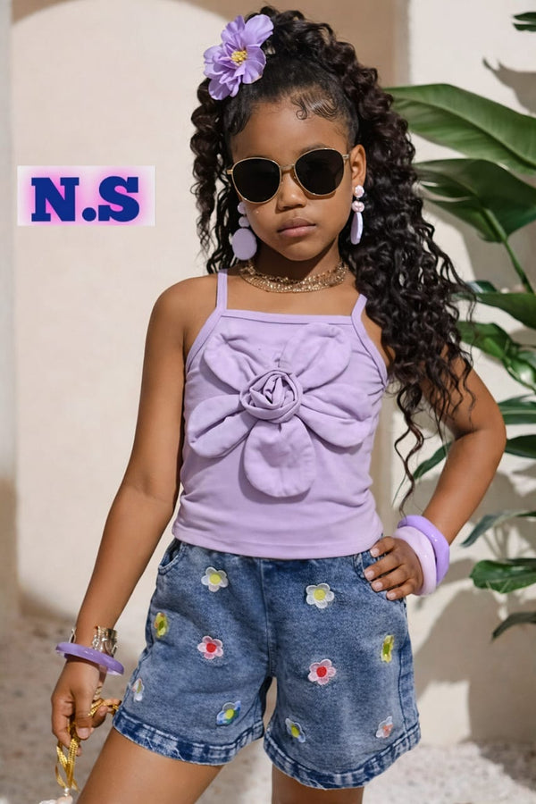 Girls’ Two Piece Floral Outfit