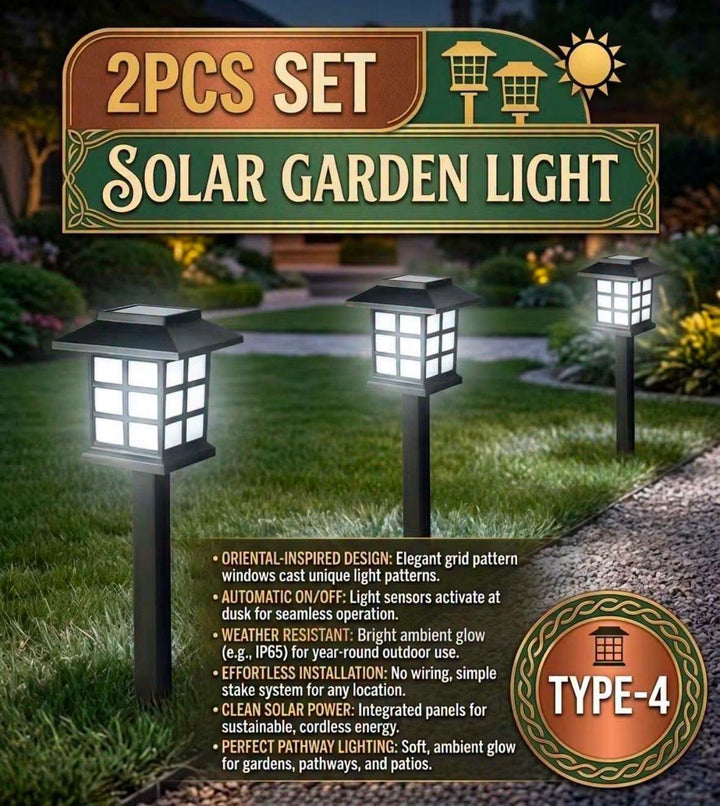 Solar Garden Lights – 2pc Set