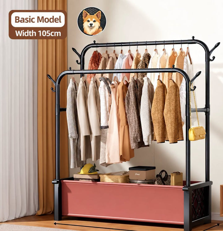 H-Frame Clothes Rack with Wheels