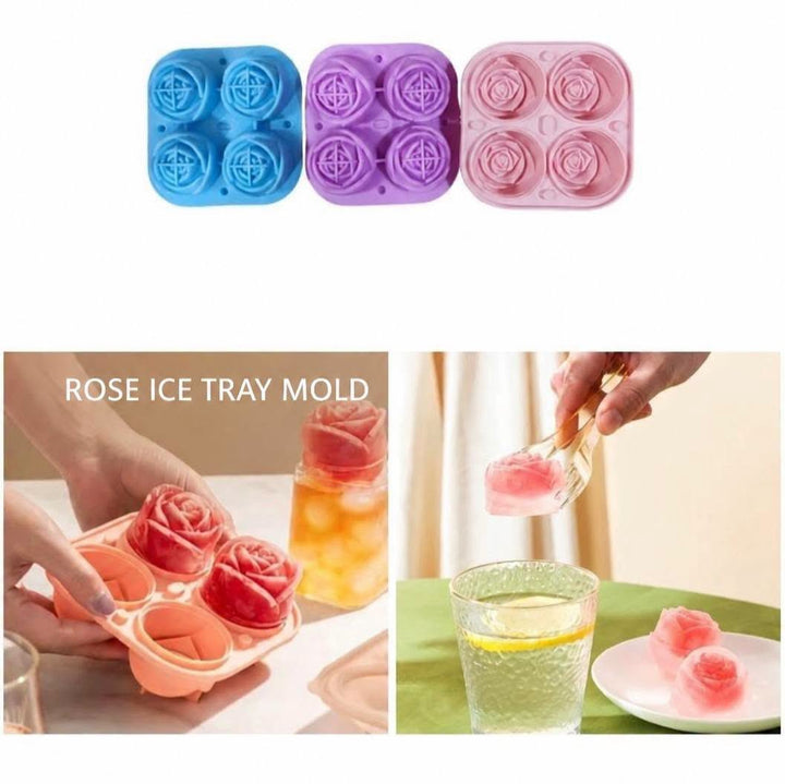 Silicone Rose Ice Tray Mould