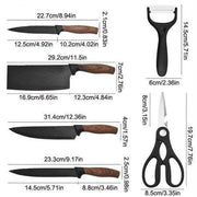 6-Piece Textured Kitchen Knife Set
