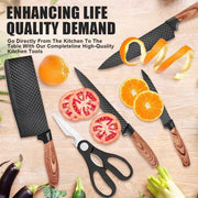 6-Piece Textured Kitchen Knife Set