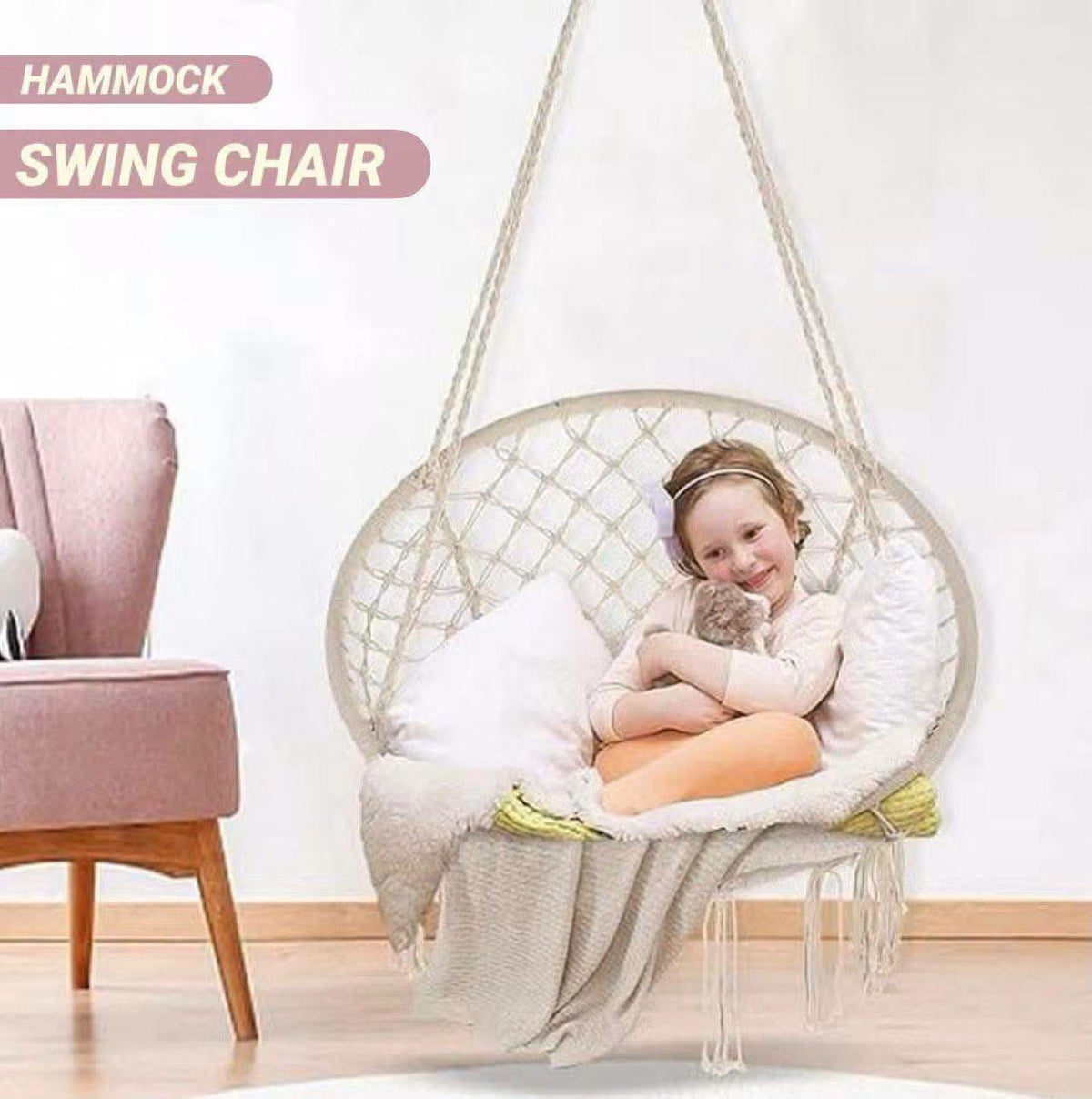 Cotton Macramé Hanging Chair