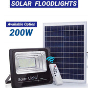 Solar LED Floodlight With Remote - 200W