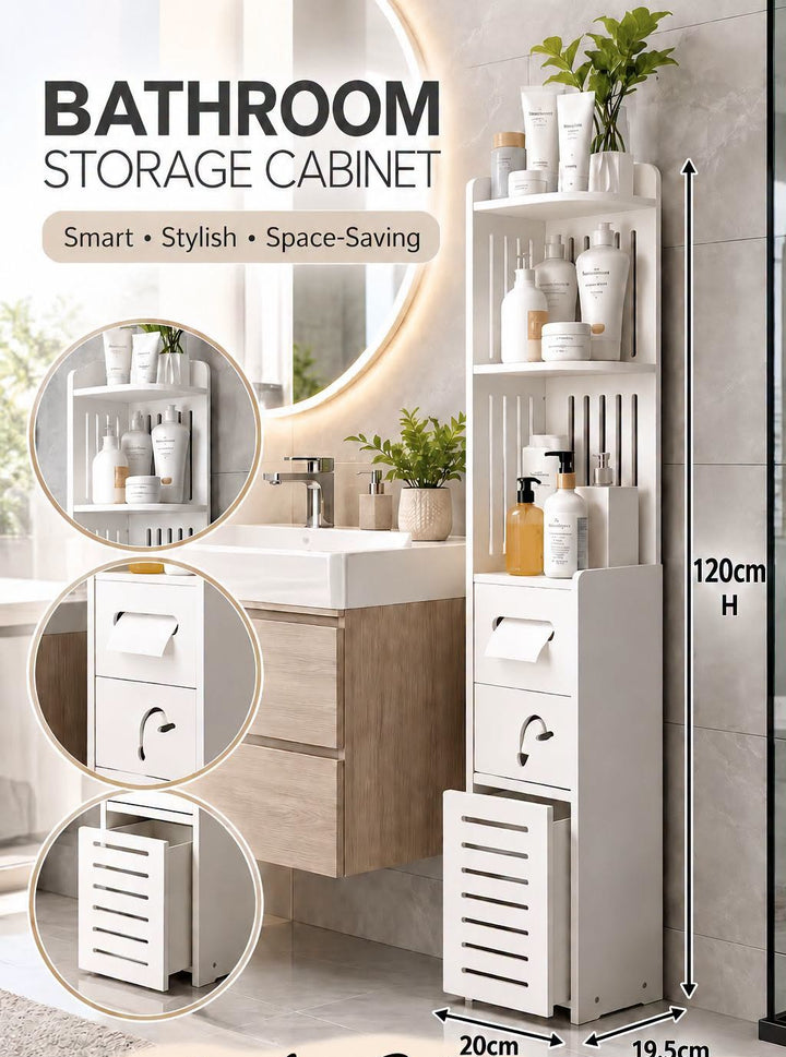 Slim Bathroom Storage Shelf