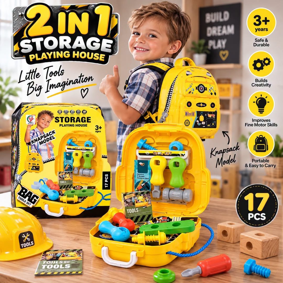 2-in-1 Tool Set & Storage Backpack
