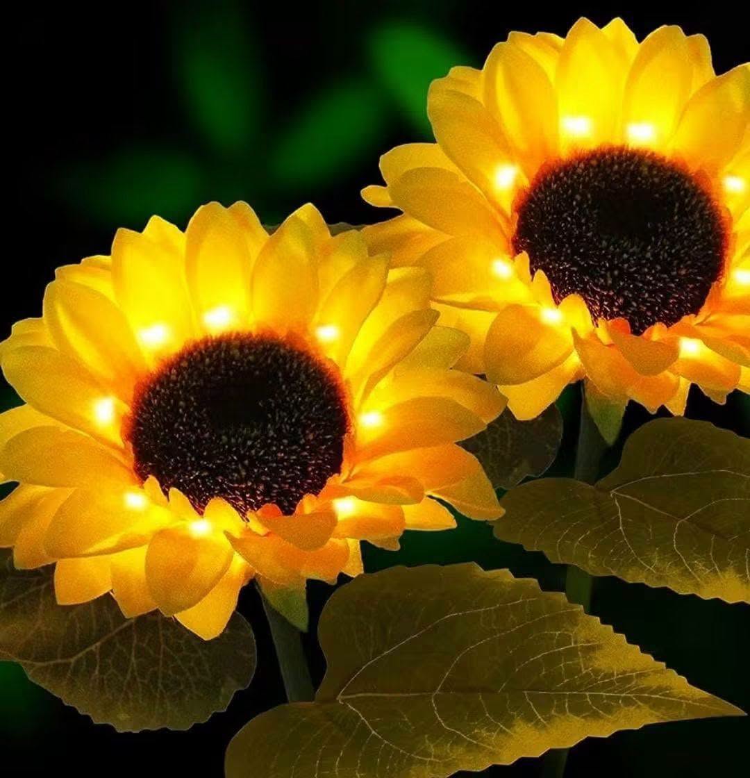 Solar Sunflower Garden Lights