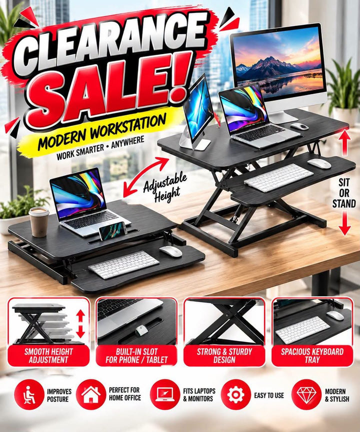 Adjustable Sit & Stand Workstation