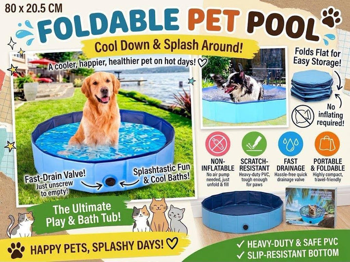 Foldable Pet Pool – 80 x 20.5cm