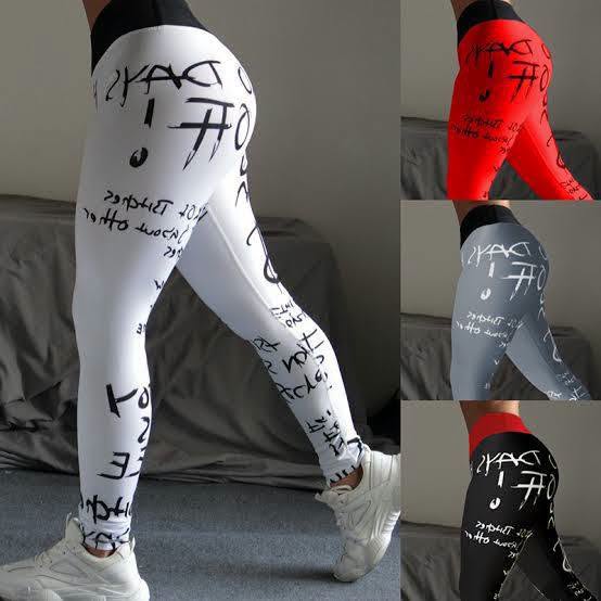 Women's Graffiti Print Gym Leggings