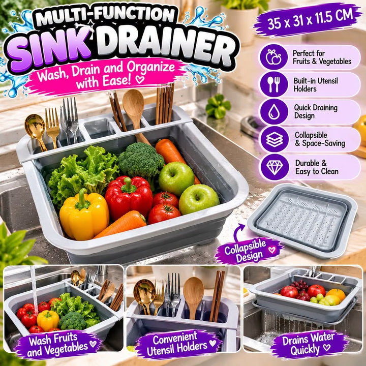 Multifunctional Collapsible Sink Drainer
