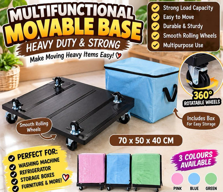 Multifunctional Movable Storage Box with Wheels