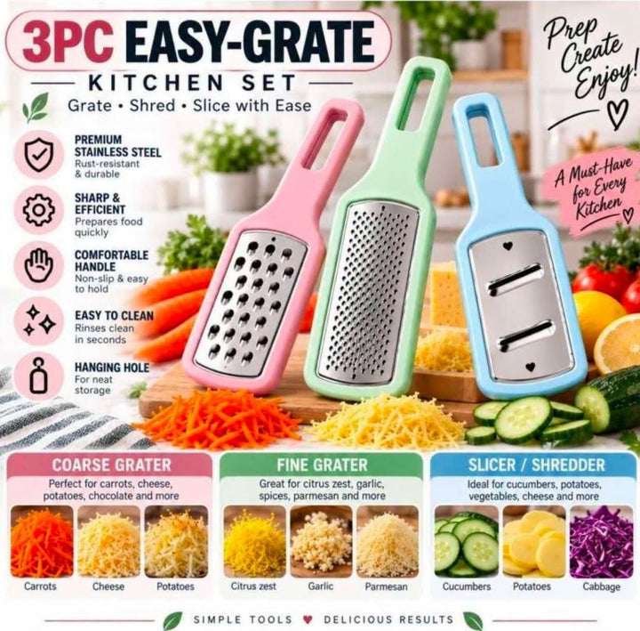 Easy-Grate 3-Piece Kitchen Tool Set