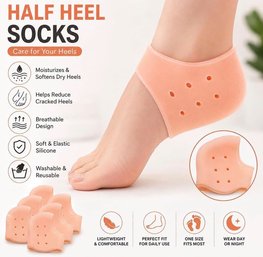 Silicone Heel Care Socks – Pair of 2