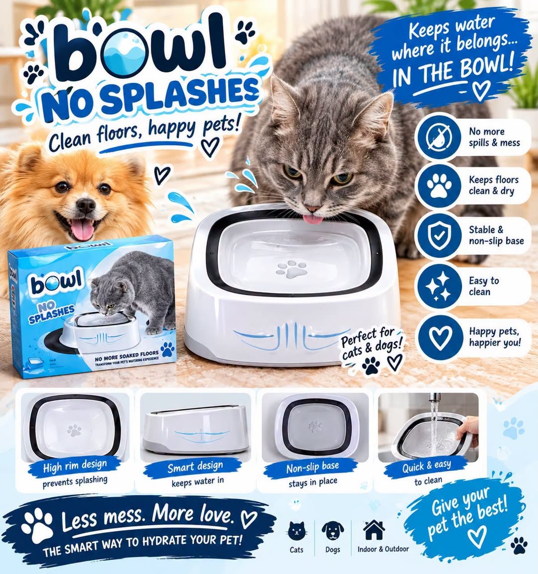No Splash Pet Water Bowl