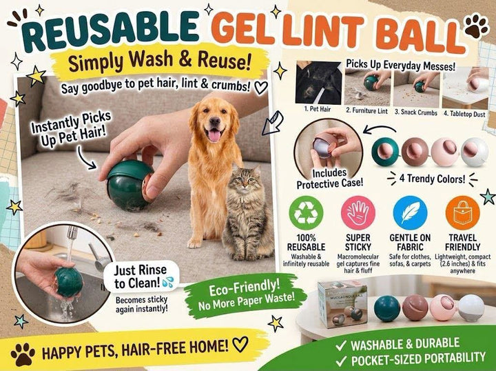 Reusable Gel Lint Ball