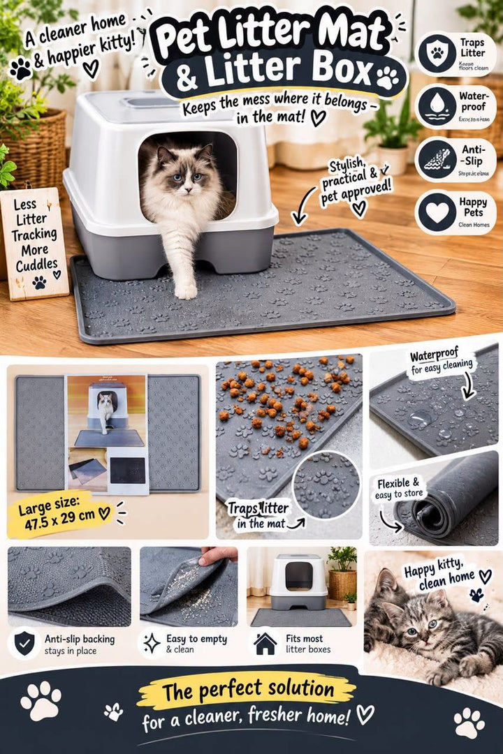 Pet Silicone Litter Mat – 47.5 x 29cm