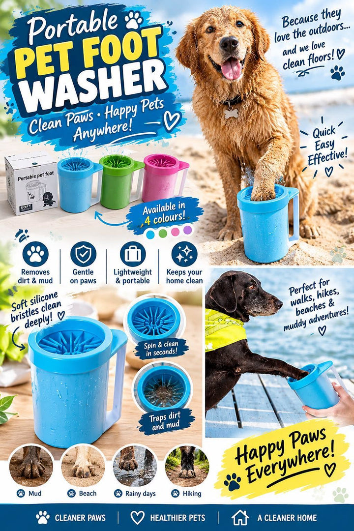 Pet Foot Washer – Portable Paw Cleaner
