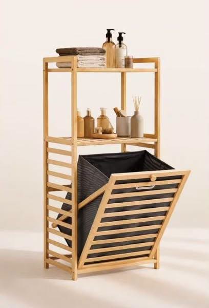 Bamboo Laundry Basket & Organiser