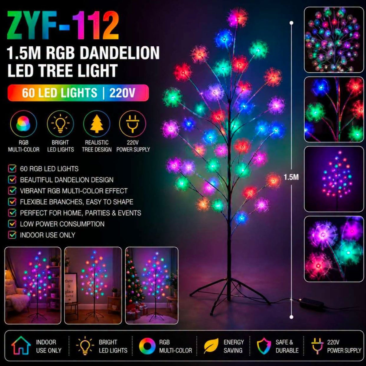 RGB Dandelion LED Tree
