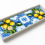 Ceramic Tile Serving Tray - Wooden Handles