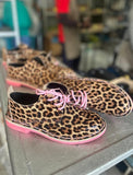 Leopard Print Lace-Up Vellies