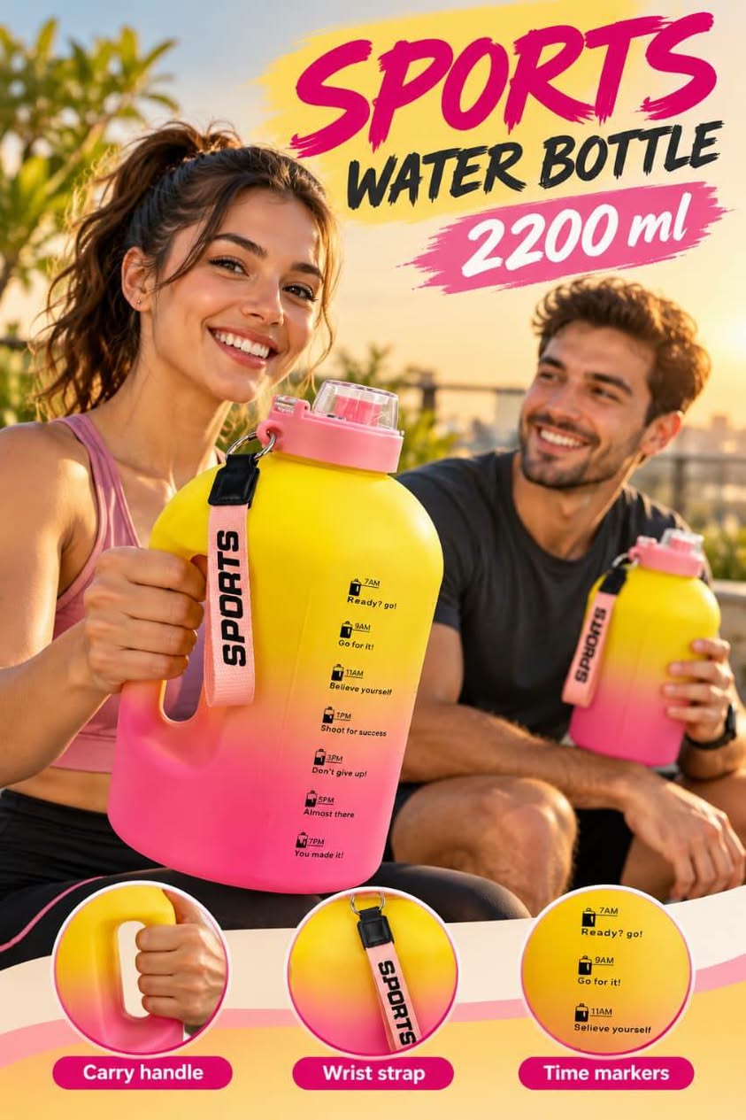 Sports Water Bottle 2.2L