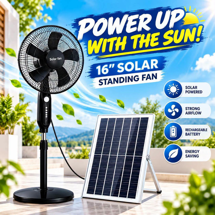 16 Inch Condere Solar Standing Fan