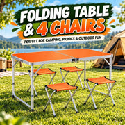 Folding Camping Table & 4 Chairs