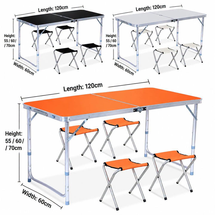 Folding Camping Table & 4 Chairs