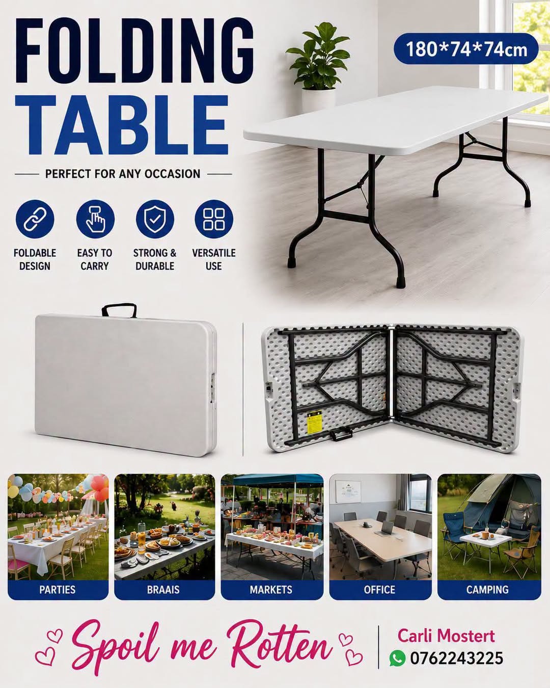Folding Table – 180 cm