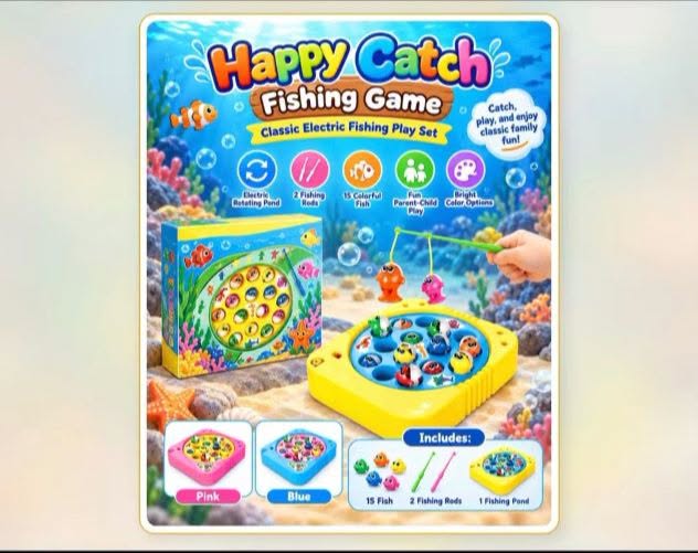 Kids Electric Fishing Game – 15 Fish