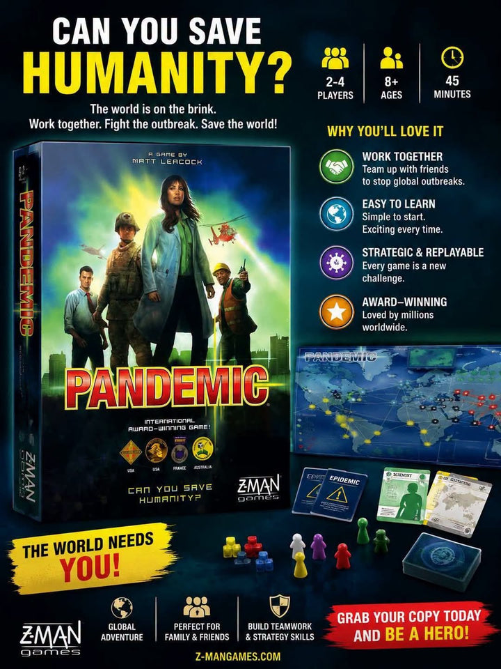 Pandemic Cooperative Strategy Board Game