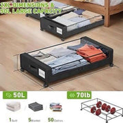 Foldable Under-Bed Storage Boxes – Set of 2