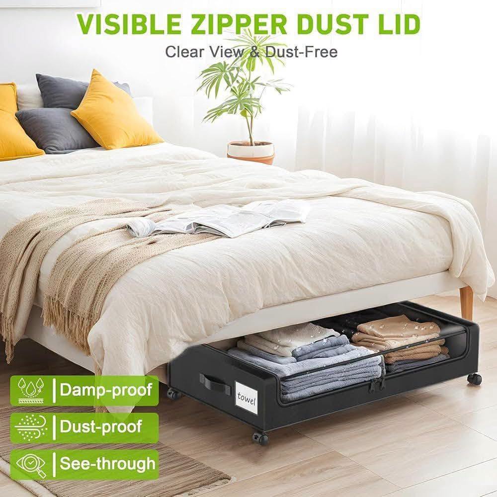 Foldable Under-Bed Storage Boxes – Set of 2